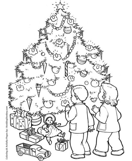 Christmas Tree With Presents Coloring Page 58