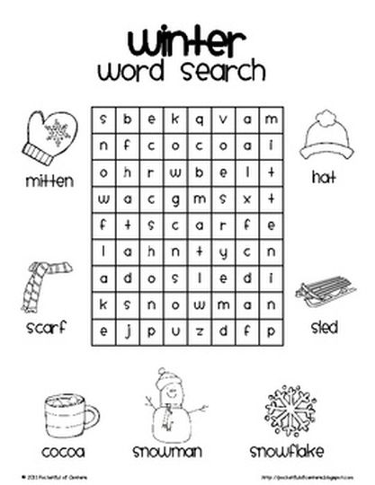 Christmas wordsearch for kids 100