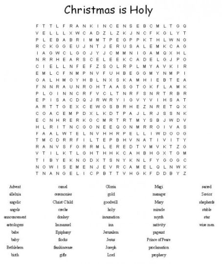 Christmas wordsearch for kids 11