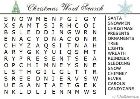 Christmas wordsearch for kids 21