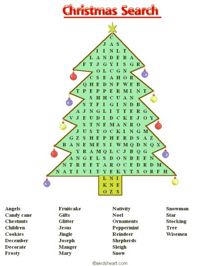 Christmas wordsearch for kids 39