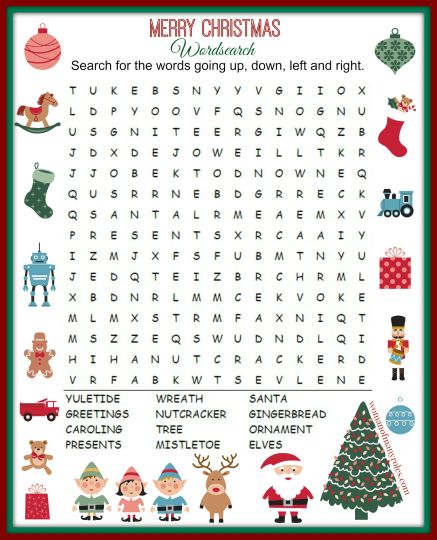 Christmas wordsearch for kids 56