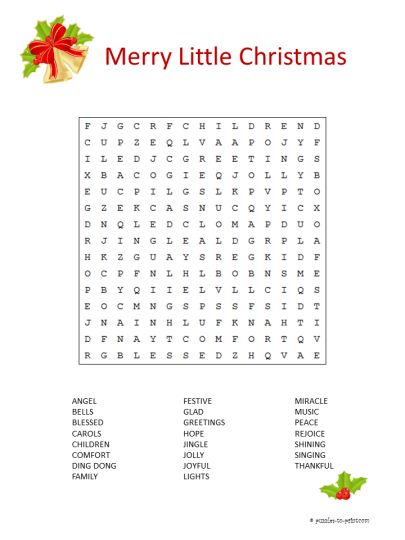 Christmas wordsearch for kids 58