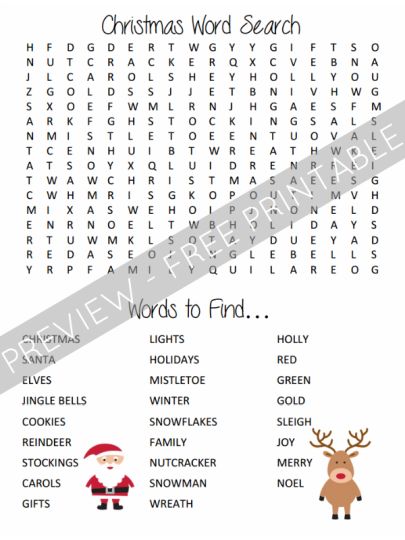 Christmas wordsearch for kids 59