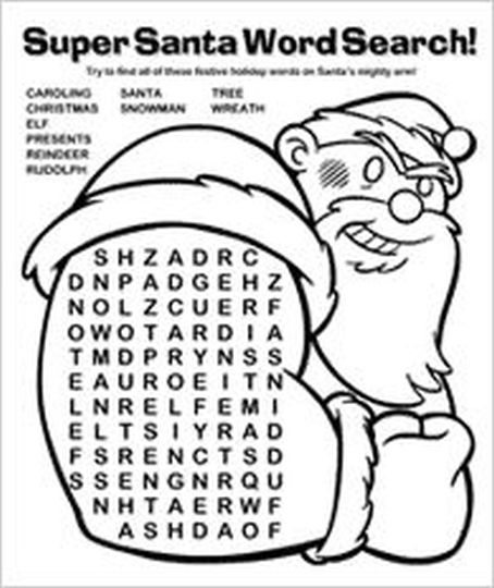 Christmas wordsearch for kids 6