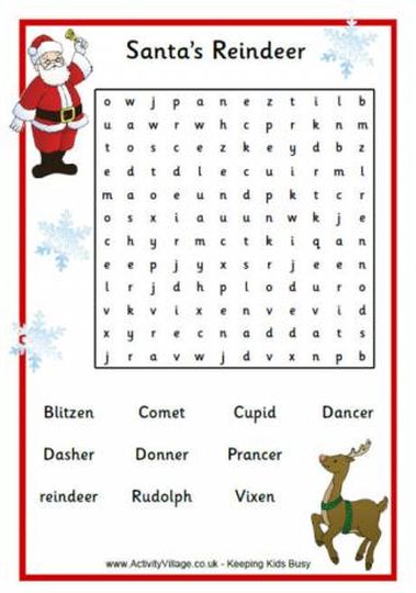 Christmas wordsearch for kids 62