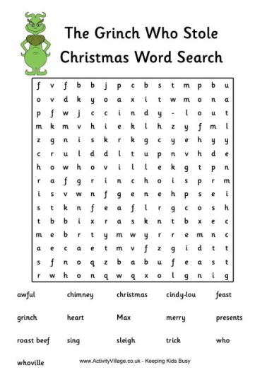 Christmas wordsearch for kids 67