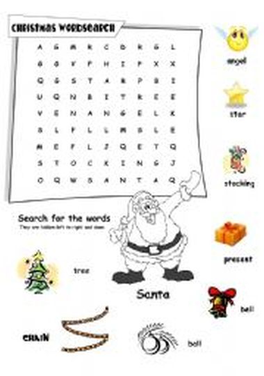 Christmas wordsearch for kids 70