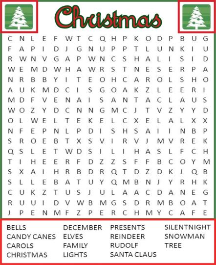 Christmas wordsearch for kids 76