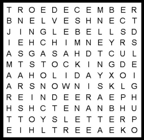 Christmas wordsearch for kids 78