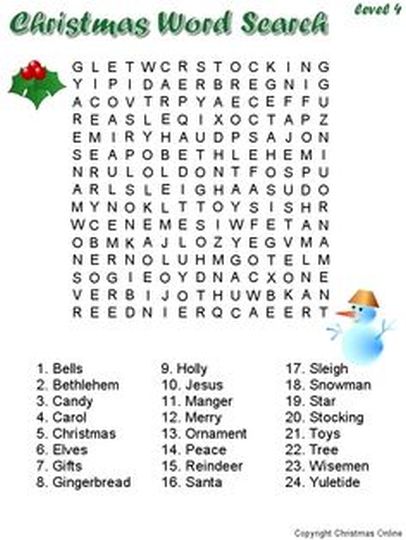 Christmas wordsearch for kids 84