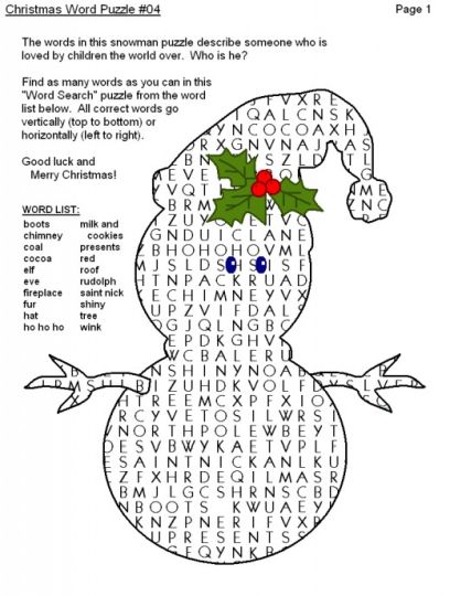 Christmas wordsearch for kids 88