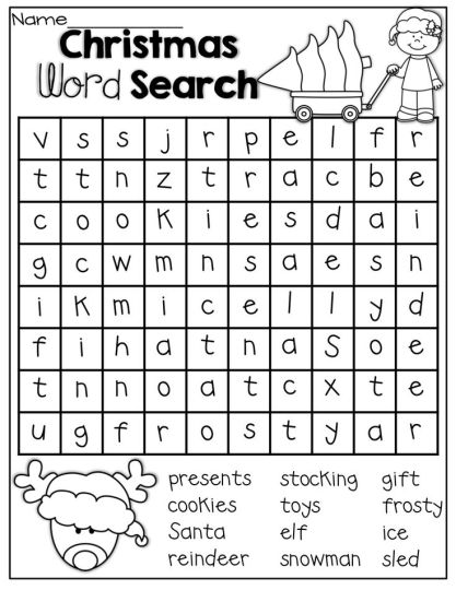 Christmas wordsearch for kids 92