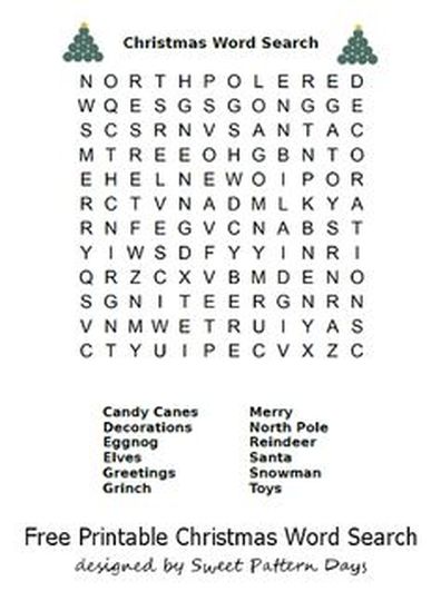 Christmas wordsearch for kids 95