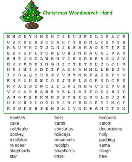Christmas wordsearch for kids 96