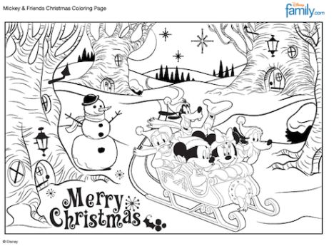 Disney Christmas Coloring Pages Free Printable 23