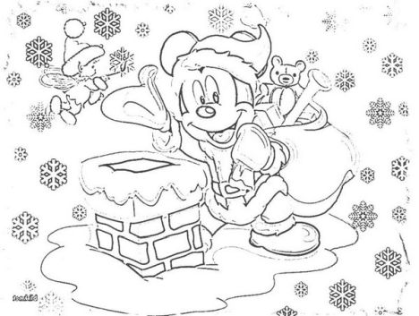 Disney Christmas Coloring Pages Free Printable 44