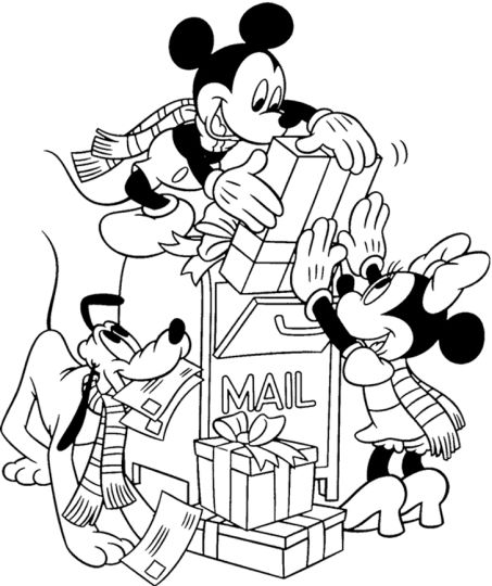 Disney Christmas Coloring Pages Free Printable 7