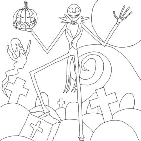 Free Printable NIGHTMARE BEFORE CHRISTMAS Coloring Pages