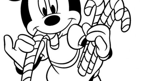 Minnie mouse Christmas coloring pages 1