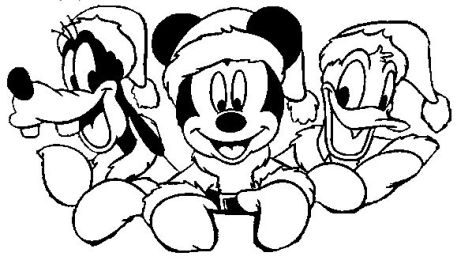 Minnie mouse Christmas coloring pages 11