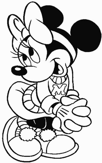 Minnie mouse Christmas coloring pages 18