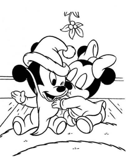 Minnie mouse Christmas coloring pages 20