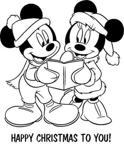 Minnie mouse Christmas coloring pages 25