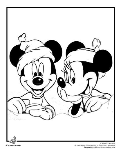 Minnie mouse Christmas coloring pages 29