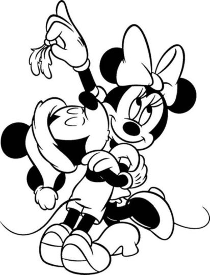 Minnie mouse Christmas coloring pages 31