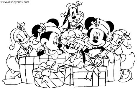 Minnie mouse Christmas coloring pages 32