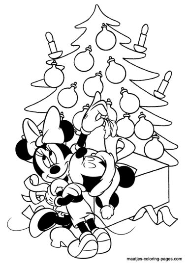 Minnie mouse Christmas coloring pages 33