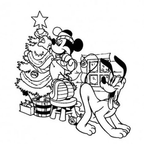 Minnie mouse Christmas coloring pages 36