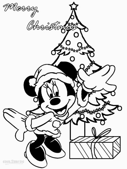 Minnie mouse Christmas coloring pages 37
