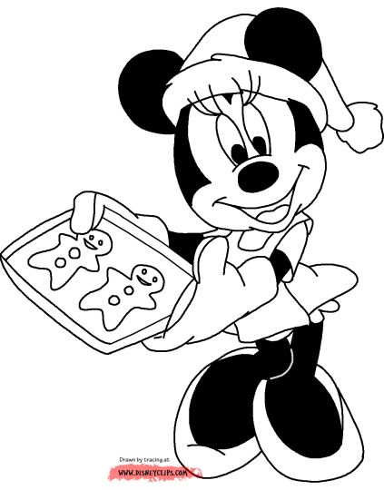 Minnie mouse Christmas coloring pages 38