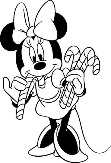 Minnie mouse Christmas coloring pages 43