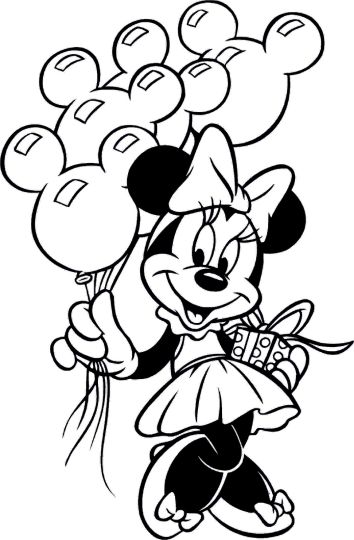 Minnie mouse Christmas coloring pages 47