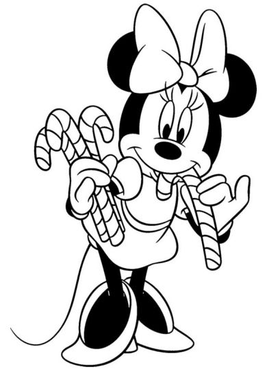Minnie mouse Christmas coloring pages 49