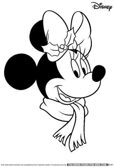 Minnie mouse Christmas coloring pages 5
