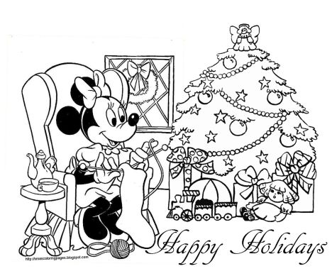 Minnie mouse Christmas coloring pages 54