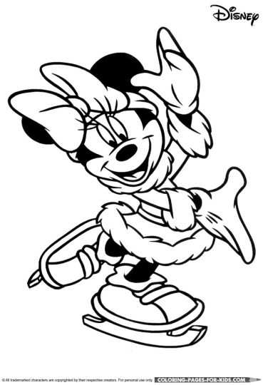 Minnie mouse Christmas coloring pages 6