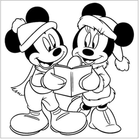 Minnie mouse Christmas coloring pages 60