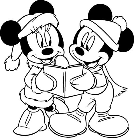 Minnie mouse Christmas coloring pages 72