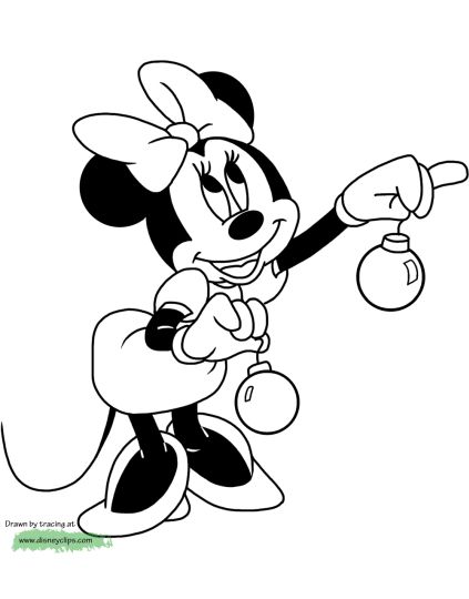 Minnie mouse Christmas coloring pages 74