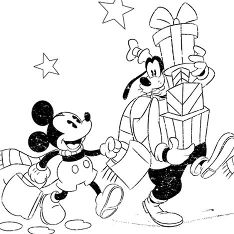 Minnie mouse Christmas coloring pages 8