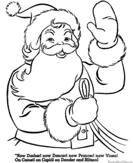 Santa Claus Colouring Pages 103
