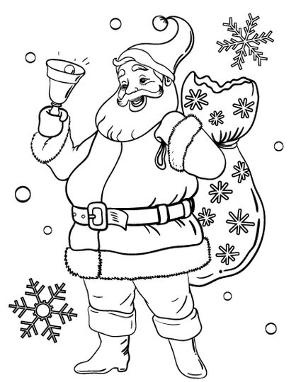 Santa Claus Colouring Pages 104
