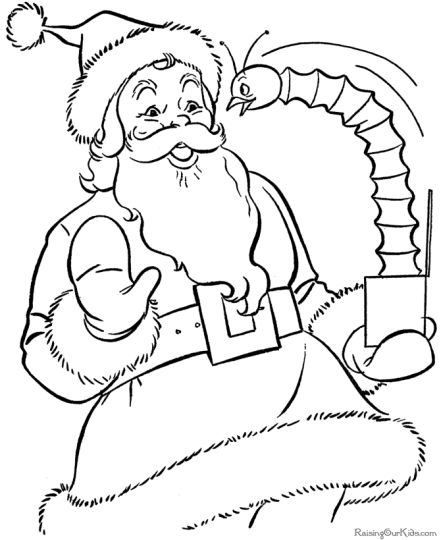 Santa Claus Colouring Pages 107