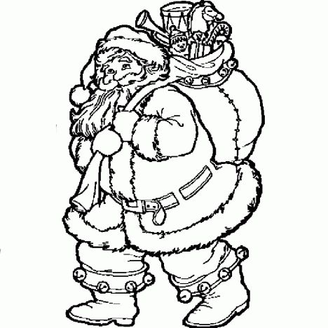 Santa Claus Colouring Pages 109