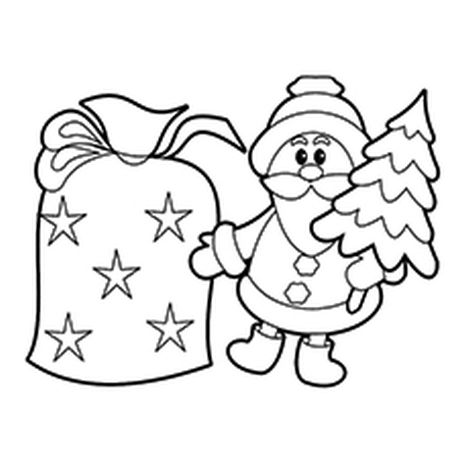 Santa Claus Colouring Pages 12